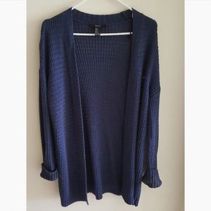 Navy Blue Crochet Cardigan
